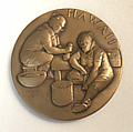Commemorating the Statehood of Alaska and Hawaii, Margaret C. Grigor (American, born Scotland, Forres 1912–1981 Steilacoom, Washington), Bronze